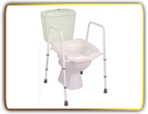toilet frame and seat, commode